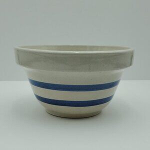 Robinson Ransbottom Pottery 1.5 Qt Blue Stripe Mixing Bowl R.R.P. Co. 7" Bowl